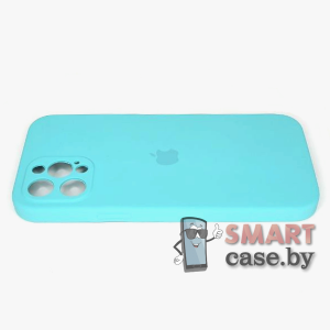 Силиконовый чехол Full Camera Silicone Case для iPhone 12 Pro Max (Бирюзовый)