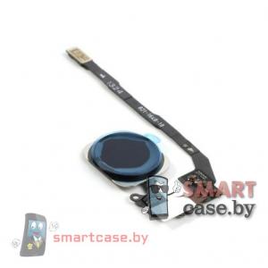 Кнопка Home для iPhone 5S с толкателем, шлейфом (черная)