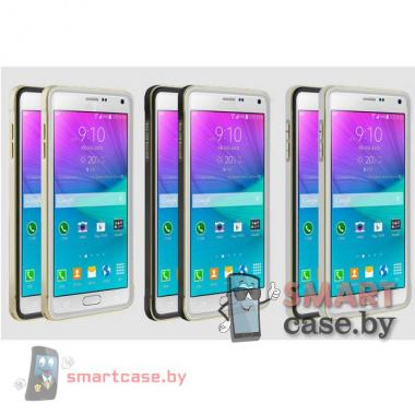 Чехол для Samsung Galaxy Note 4 (N910) алюминий + силикон Love Mei Aegis (черный)