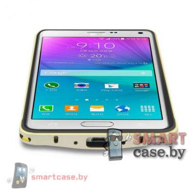 Чехол для Samsung Galaxy Note 4 (N910) алюминий + силикон Love Mei Aegis (черный)