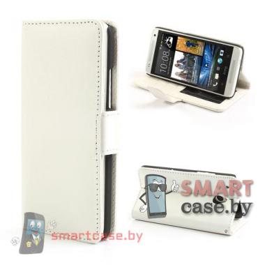 Чехол кошелек для HTC mini (белый)