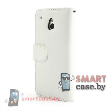 Чехол кошелек для HTC mini (белый)