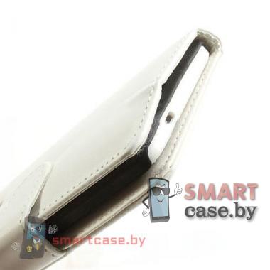Чехол кошелек для HTC mini (белый)