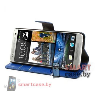 Чехол-кошелек для HTC mini синий