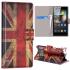 Кожаный чехол - кошелек для Huawei Ascend P6 (Британия)