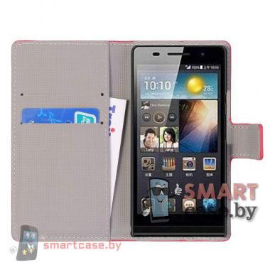 Кожаный чехол - кошелек для Huawei Ascend P6 (США)