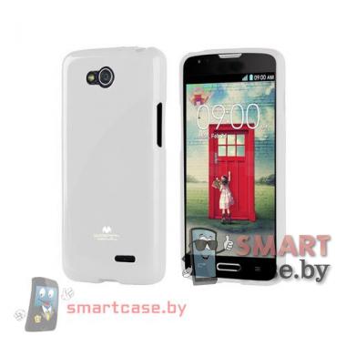 Чехол для LG L90 силиконовый Mercury (белый глянец)