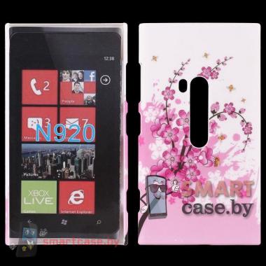 Пластиковый футляр для Nokia Lumia 920 (сакура)