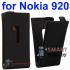 Кожаный чехол флип магнитный для Nokia Lumia 920 (черный)