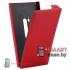 Кожаный чехол флип для Nokia Lumia 920 (красный)