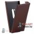 Кожаный чехол флип для Nokia Lumia 920 (коричневый)