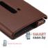 Кожаный чехол флип для Nokia Lumia 920 (коричневый)