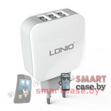 Зарядное устройство сетевое на LDNIO DL-AC70 на 3 USB 3,4А + кабель Micro USB