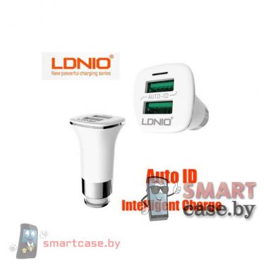 Автомобильное зарядное на 2 USB 3.6A LDNIO C301 + кабель micro USB