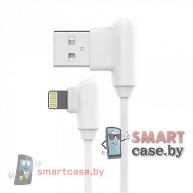 Кабель угловой USB - Apple Lighting для зарядки и синхронизации (белый)