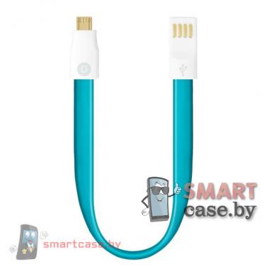 Дата-кабель  USB - Lighting плоский, магнитный Exployd (голубой)