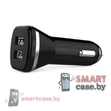 Зарядное устройство автомобильное 2 USB на MicroUSB 2100мА