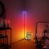 Скандинавский светодиодный напольный RGB светильник 140 см с пультом (Чёрный)