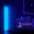 Скандинавский светодиодный напольный RGB светильник 140 см с пультом (Чёрный)