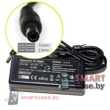 Блок питания (зарядное) для ноутбука Toshiba 19V, 3,42A (штекер 5,5x2,5)