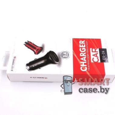 Зарядное автомобильное устройство E-Strong ES-26, 2 USB на MicroUSB 3.4A