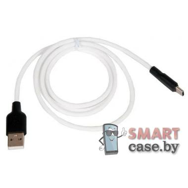 Кабель HOCO X21 Plus Type-C - USB, 3.0A, 100 см, силиконовый (Белый)