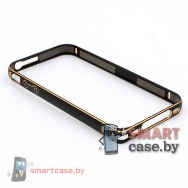 Бампер для iPhone 4 алюминиевый (черный)