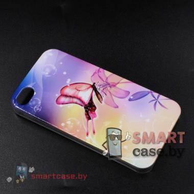Чехол для iPhone 4 глянцевый (Бабочка)