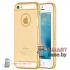 Силиконовый чехол для iPhone 5/5S HOCO (прозрачный с золотым узором)