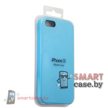 Силиконовый чехол для iPhone 5/5S Silicone Case (Голубой)