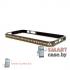 Бампер для iPhone 5 металлический (черный с желтыми стразами)
