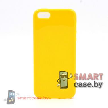 Силиконовый чехол для iPhone 5/5s (жёлтый)
