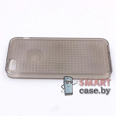 Силиконовый чехол для iPhone 5/5S (мерцающий чёрный)