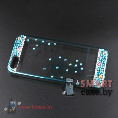 Пластиковый чехол для iPhone 5/5S со стразами (одуванчики)