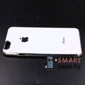 Силиконовый глянцевый чехол для iPhone 6/6S (белый)