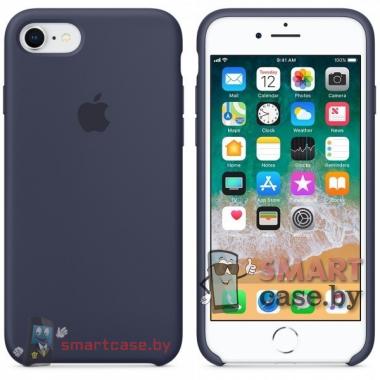 Силиконовый чехол для iPhone 6/6S Silicone Case (темно синий)