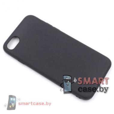 Силиконовый чехол для iPhone 7 / 8 Софт Тач (черный)