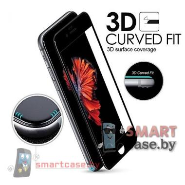 Защитное стекло для Apple iPhone 7 на весь экран 3D (черное)