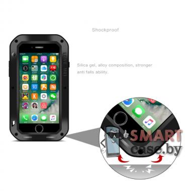 Противоударный чехол Love Mei для iPhone 7/8 (чёрный)