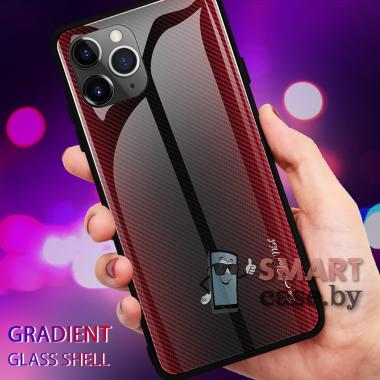 Защитный стеклянный чехол для iPhone XI (Красный)