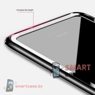 Бампер для iPhone X/XS силикон + пластик Baseus (черный)