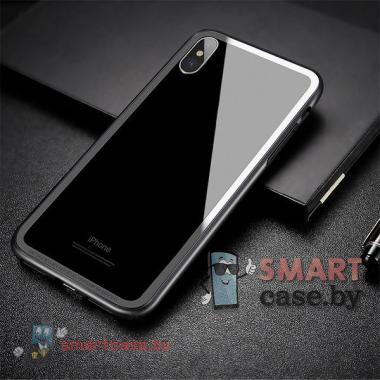 Бампер для iPhone X/XS силикон + пластик Baseus (черный)