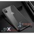 Магнитный чехол для iPhone X/XS алюминий + пластик (прозрачно-чёрный)
