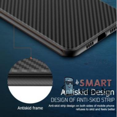 Чехол для iPhone X силиконовый Carbon Fiber