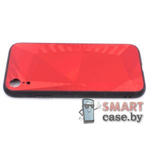 Стеклянный 3D чехол для iPhone XR (Красный)