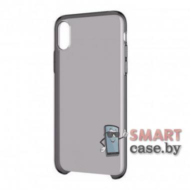 Чехол для iPhone XR пластик+силикон Clear Case (черный)