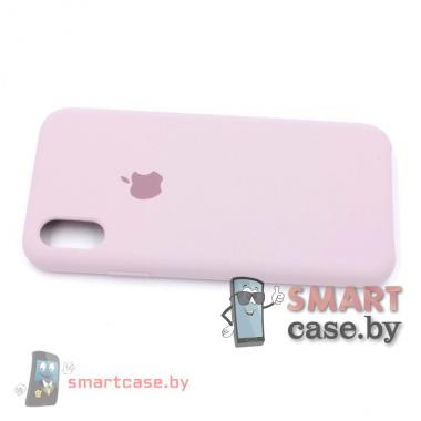 Силиконовый чехол Silicone Cover для iPhone XR (пудровый)