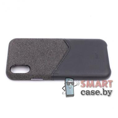 Силиконовый чехол ESR+кармашек для iPhone X/XS (чёрный)