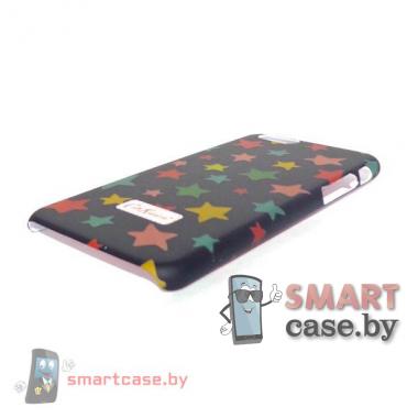 Чехол - накладка для iPhone 6 Cath Kidston (черная с цветными звездами)