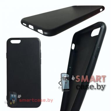 Силиконовый чехол для iPhone 6/6S (черный матовый)